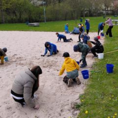 Arbeitseinsatz an der Beach-Anlage