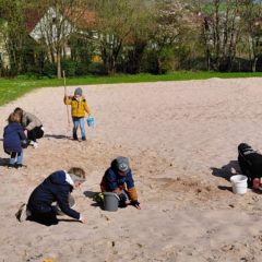Arbeitseinsatz an der Beach-Anlage