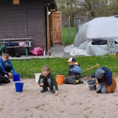 Arbeitseinsatz an der Beach-Anlage