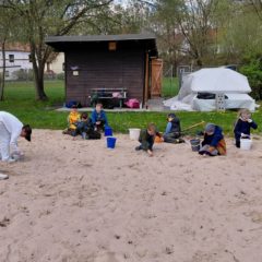 Arbeitseinsatz an der Beach-Anlage