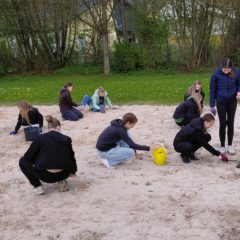 Arbeitseinsatz an der Beach-Anlage
