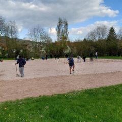 Arbeitseinsatz an der Beach-Anlage