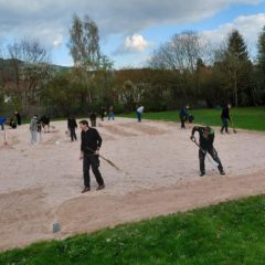 Arbeitseinsatz an der Beach-Anlage