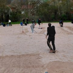 Arbeitseinsatz an der Beach-Anlage