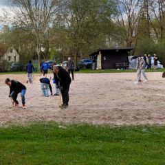 Arbeitseinsatz an der Beach-Anlage