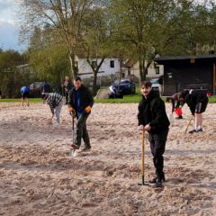 Arbeitseinsatz an der Beach-Anlage