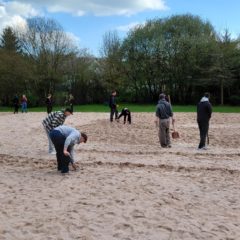 Arbeitseinsatz an der Beach-Anlage