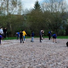 Arbeitseinsatz an der Beach-Anlage