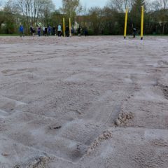 Arbeitseinsatz an der Beach-Anlage