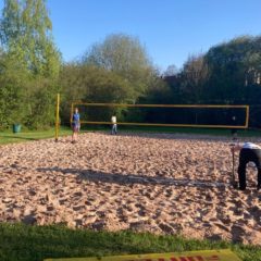 Arbeitseinsatz an der Beach-Anlage