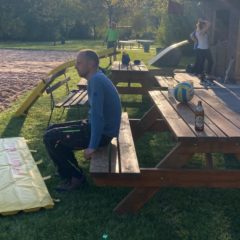 Arbeitseinsatz an der Beach-Anlage