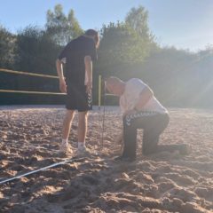 Arbeitseinsatz an der Beach-Anlage