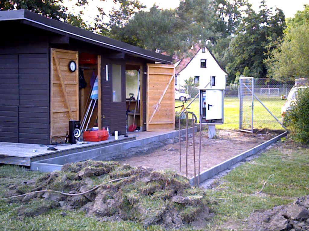 Terrassenbau an der Beachhütte